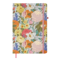 Книжка записна ROSE, на гумці, А5, 80 арк., клітинка., офсет крем., тв.лам.обл., рожева Buromax BM.255123-10