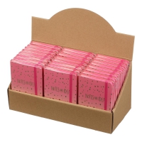 Книжка записна GRADIENT, на гумці, А6, 80 арк., клітинка., офсет крем., тв.лам.обл., рожевий Buromax BM.256103-10