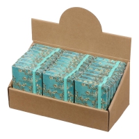 Книжка записна ALMOND BRANCHES, на гумці, А7, 80 арк., клітинка., офсет крем., тв.лам.обл., бірюзова Buromax BM.257101-06
