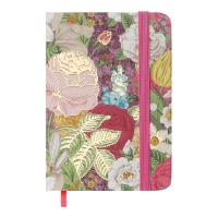 Книжка записна ROSE, на гумці, А7, 80 арк., клітинка., офсет крем., тв.лам.обл., рожева Buromax BM.257103-10