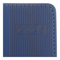 Щоденник датований 2026 BARONE, A6, синій, штучна шкіра/поролон Buromax BM.2578-02