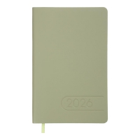 Щотижневик датований 2026 LIGHT MORANDI, A5, оливковий, штуч.шкіра Buromax BM.2712-36