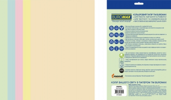 Набір кольорового паперу PASTEL, EUROMAX, 5 кол., 20 арк., А4, 80 г/м2 Buromax BM.2721220E-99