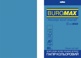 Бумага цветная INTENSIVE, EUROMAX, синяя, 20 л., А4, 80 г/м2 Buromax BM.2721320E-02