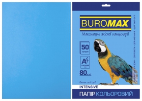 Папір кольоровий А4, 80г/м2, INTENSIV, св.-синій, 50л. Buromax BM.2721350-30