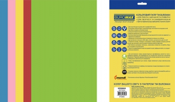 Набір кольорового паперу INTENSIVE, EUROMAX, 5 кол., 50 арк., А4, 80 г/м2 Buromax BM.2721350E-99