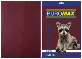 Бумага цветная А4, 80г/м2, DARK коричневый, 20л. Buromax BM.2721420-25