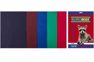 Набор цветной бумаги А4, 80г/м2, DARK, 5цв., 20л. Buromax BM.2721420-99