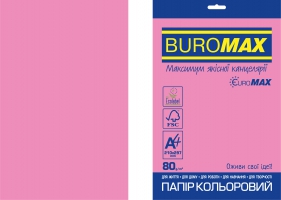 Бумага цветная NEON, EUROMAX, розовая, 20 л., А4, 80 г/м2 Buromax BM.2721520E-10