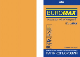 Бумага цветная NEON, EUROMAX, апельсин., 20 арк., А4, 80 г/м2 Buromax BM.2721520E-11