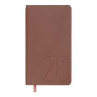 Щотижневик датований 2026 кишеньк. MORANDI STYLE , 85*153, мідний, штуч. шкіра Buromax BM.2897-33