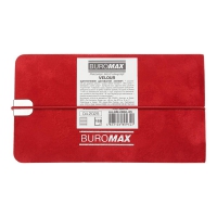Щотижневик датований 2026 кишеньк. VELOUR, 153*87, червоний, штуч. шкіра Buromax BM.2902-05