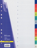 Цифровий індекс-розділювач д/реєстор. 12 поз Buromax BM.3212