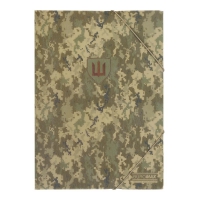 Папка на гумках, А4, матовий непрозорий пластик, MILITARY, зелений Buromax BM.3908-04