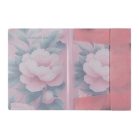 Папка А4 на гумках, PEONY ARABESKI, напівпрозора, рожева Buromax BM.3908-10