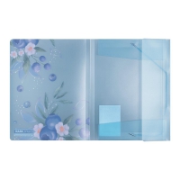 Папка А4 на гумках, BLUEBERRY ARABESKI, напівпрозора, морська хвиля Buromax BM.3908-17