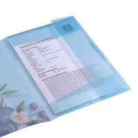 Папка А4 на гумках, BLUEBERRY ARABESKI, напівпрозора, морська хвиля Buromax BM.3908-17