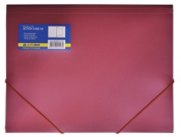 Папка пластиковая А4 на резинках, Buromax красный BM.3913-05