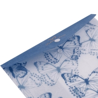 Папка конверт А5 на кнопке, MACHAON ARABESKI, полупрозрачная, синяя Buromax BM.3919-02