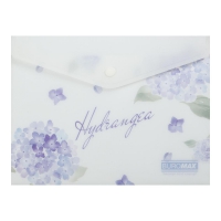 Папка-конверт А5 на кнопке, DREAM ARABESKI, полупрозрачная, светло-синяя Buromax BM.3919-30