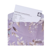 Папка-конверт А5 на кнопке, LILAC ARABESKI, полупрозрачная, сливовая Buromax BM.3919-48