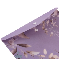 Папка-конверт А5 на кнопке, LILAC ARABESKI, полупрозрачная, сливовая Buromax BM.3919-48