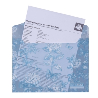 Папка-конверт А5 на кнопке, GLADE ARABESKI, полупрозрачная, сине-серая Buromax BM.3919-95