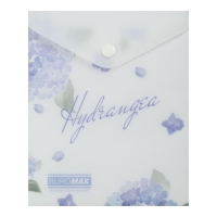 Папка-конверт А6 на кнопке, DREAM ARABESKI, полупрозрачная, светло-синяя Buromax BM.3922-30