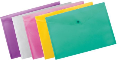 Папка-конверт А4 на кнопке, ассорти Buromax BM.3926-99