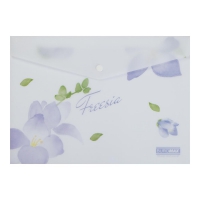 Папка-конверт А4 на кнопке, FREESIA ARABESKI, полупрозрачная, лиловая Buromax BM.3943-26