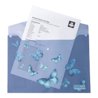 Папка-конверт А4 на кнопке, SKY ARABESKI, полупрозрачная, электрик Buromax BM.3943-45