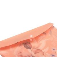 Папка-конверт А4 на кнопке, PEACH ARABESKI, полупрозрачная, персиковая Buromax BM.3943-46