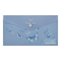 Папка-конверт DL на кнопке, SKY ARABESKI, полупрозрачная, электрик Buromax BM.3952-45