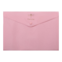 Папка-конверт на кнопці FAVOURITE, PASTEL, А4, рожева Buromax BM.3953-10