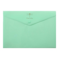 Папка-конверт на кнопці FAVOURITE, PASTEL, А4, м'ятна Buromax BM.3953-38