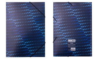 Папка на гумці, A4, FLASH, ARABESKI, синя Buromax BM.3958-02
