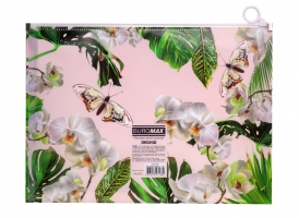Папка на ZIP, А4, ORCHID, ARABESKI, біла Buromax BM.3962-12