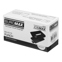 Дырокол пластиковый, до 12 листов, 110х60х65 мм, черный Buromax BM.4018-01