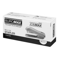 Степлер пластиковый круглый в 10арк. (скобы №10), JOBMAX, серый Buromax BM.4102-09