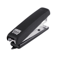 Степлер пластиковий RUBBER TOUCH до 12арк. (скоби №10), чорний Buromax BM.4128-01