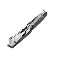 Степлер пластиковий RUBBER TOUCH до 12арк. (скоби №10), чорний Buromax BM.4128-01