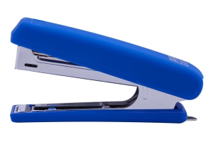 Степлер пластиковий RUBBER TOUCH до 12арк.(скоби №10), синій Buromax BM.4128-02