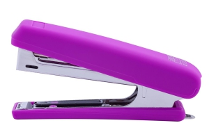 Степлер пластиковый RUBBER TOUCH до 12л. (скобы №10), фиолетовый Buromax BM.4128-07