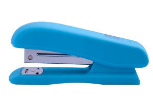 Степлер пластиковый RUBBER TOUCH к 20арк., голубой Buromax BM.4202-14