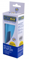Степлер пластиковый RUBBER TOUCH к 20арк., голубой Buromax BM.4202-14