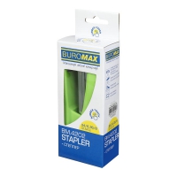 Степлер пластиковый RUBBER TOUCH к 20арк., св-зеленый Buromax BM.4202-15