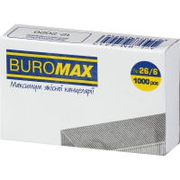 Скобы №26/6 1000шт., ЛЮКС Buromax BM.4413