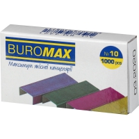 Скобы №10, цветные, 1000 шт. Buromax BM.4421