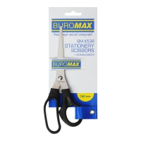 Ножницы офисные, 180 мм, черные Buromax BM.4538