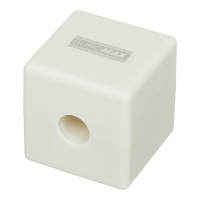 Чинка CUBE, RUBBER TOUCH, 1 отв., контейнер, пласт. корпус, асорті кольорів Buromax BM.4757